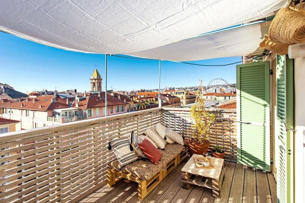#9 Opera'S Duplex Panoramic Sea View Terrace & Ac 1Min To Beach นีซ ภายนอก รูปภาพ